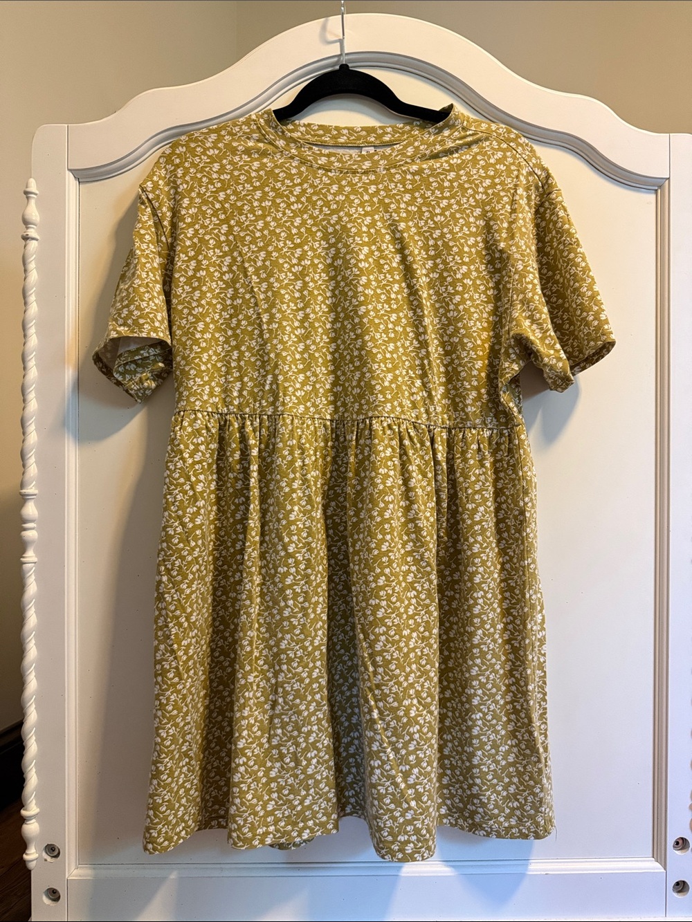RVCA Mustard Yellow Floral Baby Doll Dress